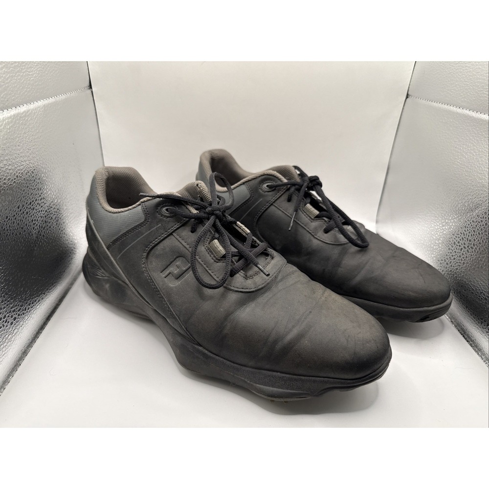 Size 11.5 M-FootJoy Men's Sport LT Golf Shoes Black/Charcoal (58085)
